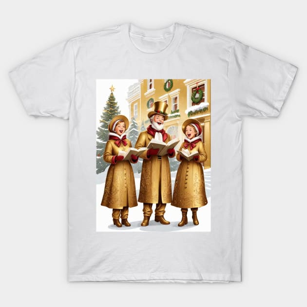 Christmas Carolers T-Shirt by likbatonboot